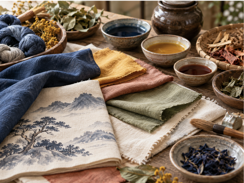 Natural Dyeing Textile, as part of Leeds Korean Day Festival.