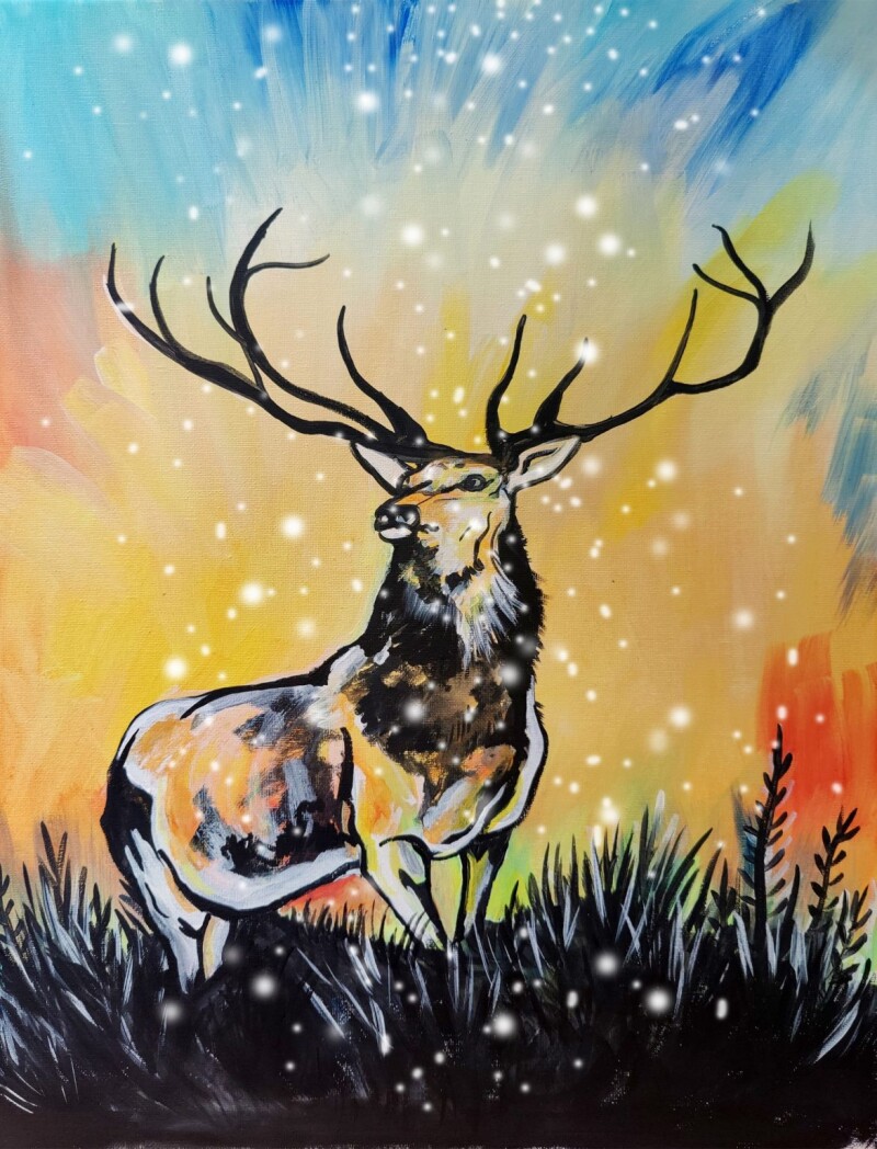 Paint a Pic: Monarch of the Glen In Snow