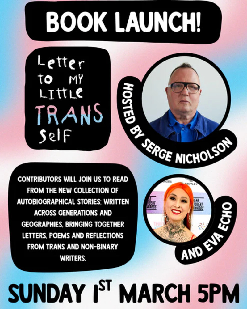 Letter To My Little Trans Self: Book Launch and Q&A