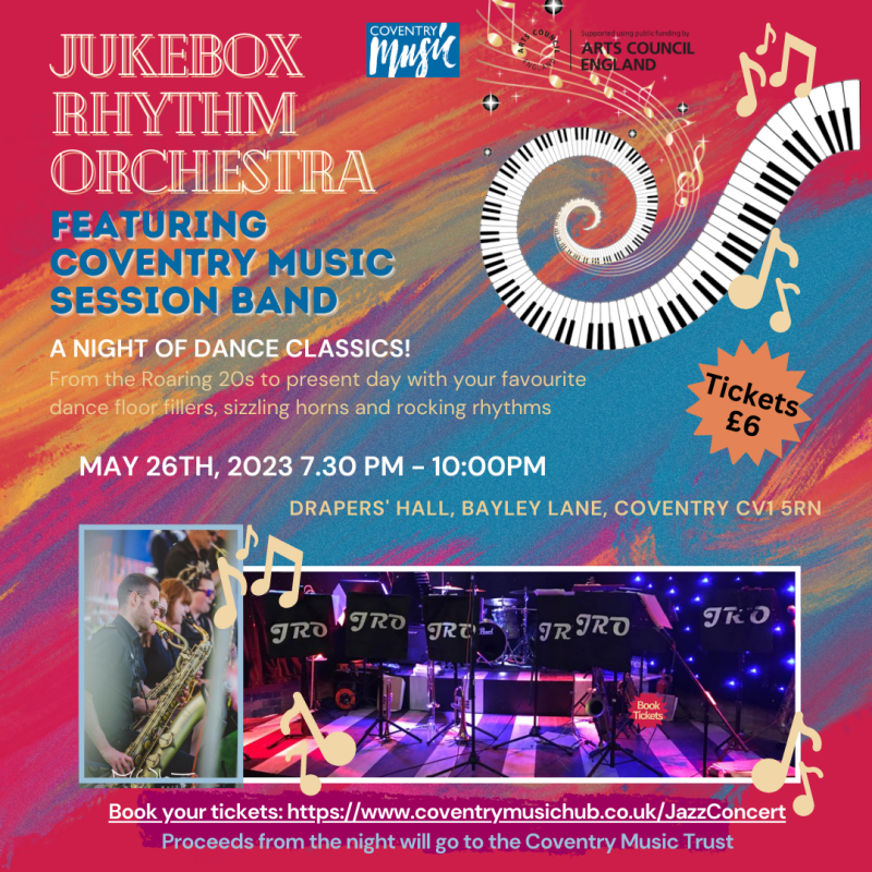 Jukebox Rhythm Orchestra featuring Coventry Music Session Band Jazz Concert