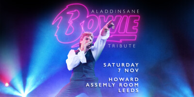 Aladdinsane – The Sound & Vision of Bowie tribute .  Sat 7th Nov 2026 . Howard Assembly Room Leeds